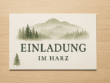 Einladungskarten im Harz-Look – Mystik, Wälder und Geschichte auf Papier