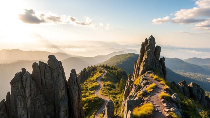 Wandern Sie auf dem Teufelsmauer-Stieg Harz